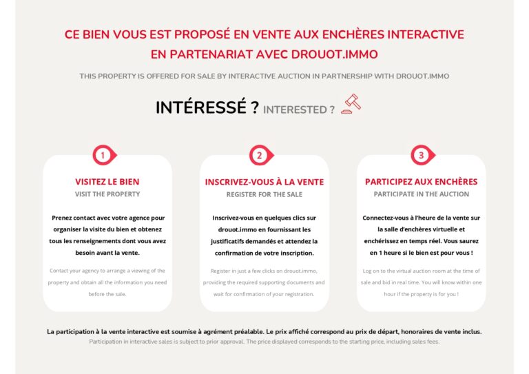 Drouot mode emploi vente interactive